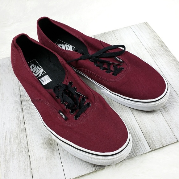 maroon vans black laces